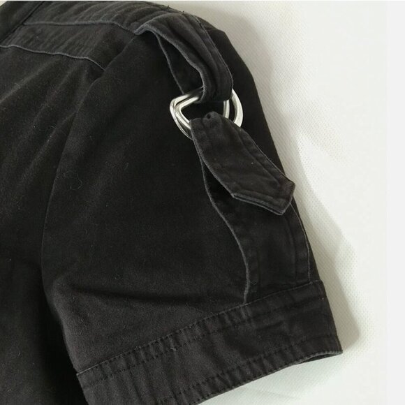 Kenneth Cole EUC black utility button down belted shirt dress size 8 - Picture 4 of 6